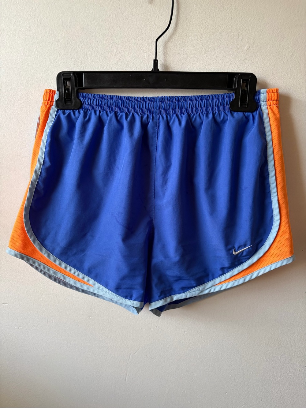 Nike Women's Royal Blue & Orange Athletic Running Shorts